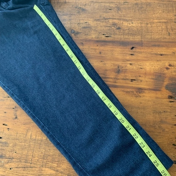 Loft High Rise Paper Bag Waist Dark Wash Cropped Denim Sz L - Picture 7 of 7